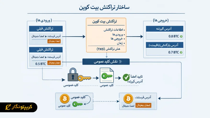 کلید عمومی چیست؟ مفهوم Public Key در ارز دیجیتال ساختار کلید بیت کوین